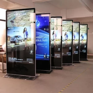 Écran LCD 85 pouces Android fonction tactile 4k Wifi médias publicitaires de signalisation numérique led publicités télévisées portables