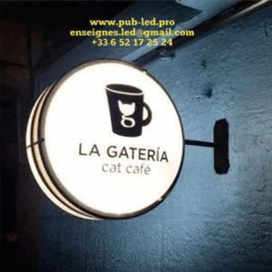 ENSEIGNE MAGASIN LUMINEUSE DOUBLE FACES “Caisson Lumineux” 50-100 cm