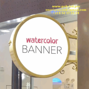 ENSEIGNE MAGASIN LUMINEUSE DOUBLE FACES “Caisson Lumineux” 50-100 cm