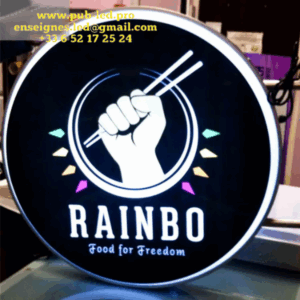 ENSEIGNE MAGASIN LUMINEUSE DOUBLE FACES “Caisson Lumineux” 50-100 cm