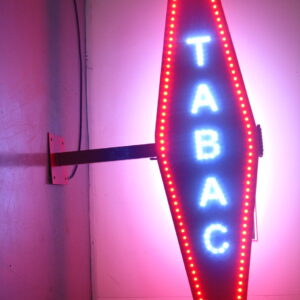 ENSEIGNE LUMINEUSE LED “TABAC” DOUBLE FACES EXTERNE AVEC ANIMATION ET TÉLÉCOMMANDE PRÊT À INSTALLER 90X33cm