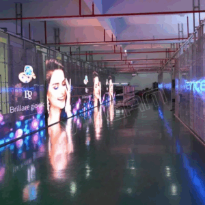 LED ÉCRAN INTERNE P2.5 PUBLICITAIRE TRANSPARENT PROGRAMMABLE TRÈS HAUTE LUMINOSITÉ VISIBLE EN PLEIN SOLEIL POUR VITRINE OU INTÉRIEUR. 100x100 cm.