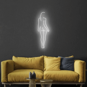 ENSEIGNE LUMINEUSE "SILHOUETTE DE FEMME" NÉON FLEX PERSONNALISÉE, CHOIX DE TAILLE ET COULEUR, 55 et 80 cm