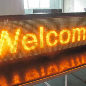 ENSEIGNE LUMINEUSE LED DOUBLE FACES “JOURNAL LUMINEUX” EXTERNE PRÊT À INSTALLER AVEC ANIMATION ET TÉLÉCOMMANDE, FABRICATION SUR MESURE, 36x200 cm