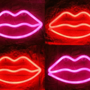 ENSEIGNE LUMINEUSE "LEVRES" NÉON FLEX PERSONNALISÉE, CHOIX DE TAILLE ET COULEUR