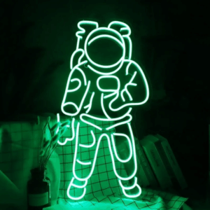 ENSEIGNE LUMINEUSE "ASTRONAUTE" NÉON FLEX PERSONNALISÉE, CHOIX DE TAILLE ET COULEUR, 75cm, 90 cm, 105 cm