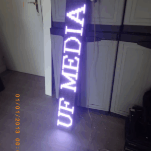 ENSEIGNE LUMINEUSE LED “JOURNAL LUMINEUX” EXTERNE PRÊT À INSTALLER AVEC ANIMATION ET TÉLÉCOMMANDE, FABRICATION SUR MESURE, 36x100 cm