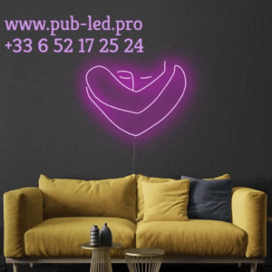 ENSEIGNE LUMINEUSE "L'AMOUR DE SOI" NÉON FLEX PERSONNALISÉE, CHOIX DE TAILLE ET COULEUR, de 56 cm et 78 cm