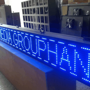 ENSEIGNE LUMINEUSE LED DOUBLE FACES “JOURNAL LUMINEUX” EXTERNE PRÊT À INSTALLER AVEC ANIMATION ET TÉLÉCOMMANDE, FABRICATION SUR MESURE, 36x200 cm