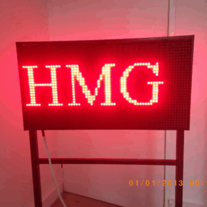 ENSEIGNE LUMINEUSE LED ”STOP TROTTOIR” DOUBLE FACES EXTERNE PROGRAMMABLE DEFILANT PRÊT À INSTALLER 70x35cm