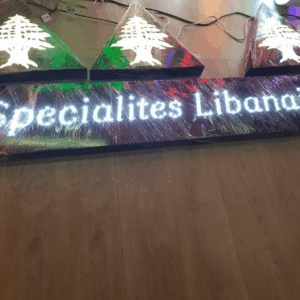 ENSEIGNE LUMINEUSE LED UNE FACE “RESTAURANT” LED PIQUE PRÊT À INSTALLER 200x50cm