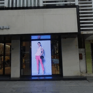 LED Écran interne P4 publicitaire programmable très haute luminosité visible en plein soleil pour vitrine ou Extérieure 100×100 cm