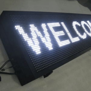 ENSEIGNE LUMINEUSE LED DOUBLE FACES “JOURNAL LUMINEUX” EXTERNE PRÊT À INSTALLER AVEC ANIMATION ET TÉLÉCOMMANDE, FABRICATION SUR MESURE, 20X100 cm