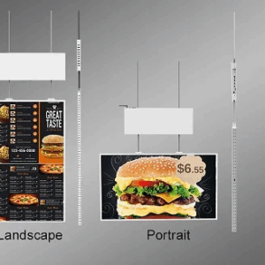 ÉCRAN LCD 55” DOUBLE FACE SUPER MINCE TRÈS HAUTE LUMINOSITÉ VISIBLE EN PLEIN SOLEIL