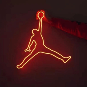 ENSEIGNE LUMINEUSE NÉON FLEX PERSONNALISÉE "BASKETBALL" 30x30 cm, COULEURS AU CHOIX