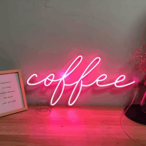 ENSEIGNE LUMINEUSE "COFFEE" NÉON FLEX PERSONNALISÉE, CHOIX DE TAILLE ET COULEUR, de 45 à 75 cm