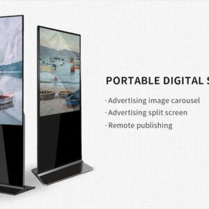 Écran LCD 75 pouces extérieur Android non tactile 4k Wifi médias publicitaires de signalisation numérique led publicités télévisées portables