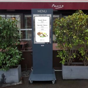 ENSEIGNE STOP TROTTOIR LUMINEUSE LED ”RESTAURANT MENU” 1 côté EXTERNE PROGRAMMABLE DEFILANT PRÊT À INSTALLER TAILLE A2