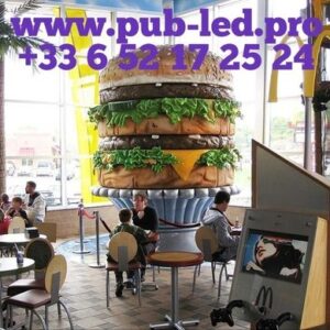 "DÉCORATION DE RESTAURANT HAMBURGER, SCULPTURE DE RESTAURATION RAPIDE